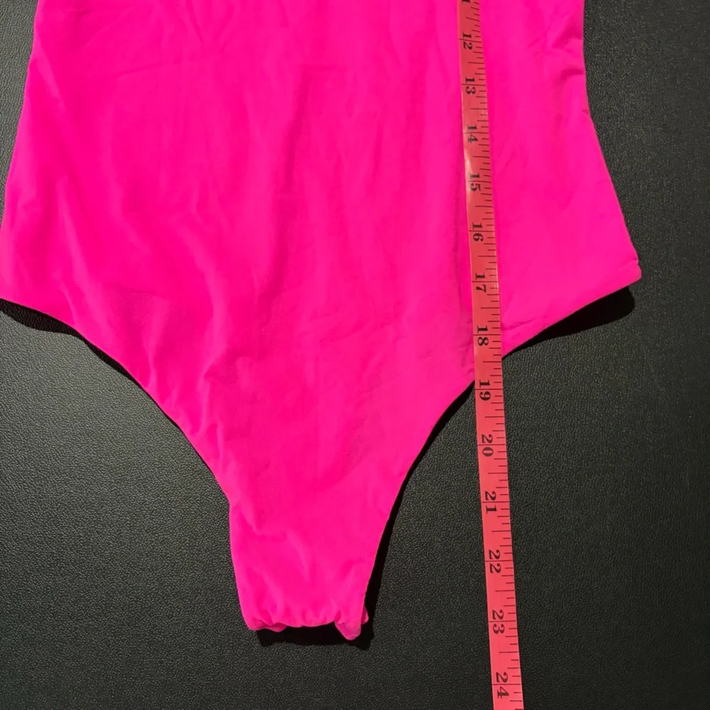 Skims Fits Everybody Bodysuit Neon Pink SZ S